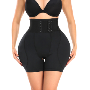 Femmes sans couture grande taille ferme épais shapers taille haute minceur corps contrôle corsets fesses et hanches pad rehausseur shapewear - Product Image 1