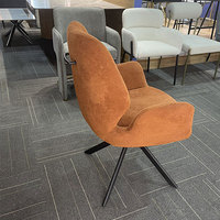 Chaise de salle à manger moderne et élégante avec accoudoirs en tissu pivotants et fonctionnalités réglables pour la maison, le bureau ou l'appartement