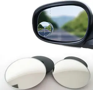 2 pcs/set Universal Car wide angle Round blind spot mirror 360 Degree Rotatable Rimless Side Mirrors Glass for parking safety