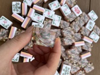 Buntes Amerikanisches Mahjong-Spielset Maßgefertigt für 4 Spieler Langlebig Wasserdicht Modern Tragbar Acryl Unterhaltungsspiel