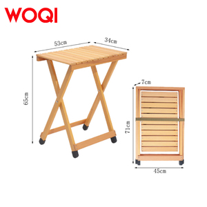 WOQI elegante legno <span class=keywords><strong>da</strong></span> esterno tavolino portatile per Patio bistrot spiaggia campeggio picnic cucina Design pieghevole - Product Image 3