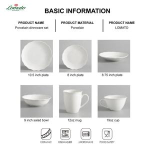 Großhandel Bestseller Porzellan Moderner Stil Weiße Keramik Essteller Geschirr Großhandel Hotel Geschirrset Küchenset - Product Image 4