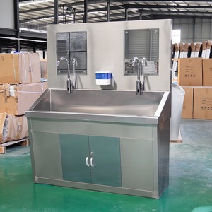 Évier double en acier inoxydable Xin Yuchen 1500*600*1800mm, qualité médicale 304, avec capteur automatique pour laboratoire et chirurgie - Product Image 1
