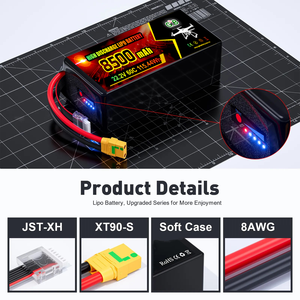 GEB 11.1V 14.8V 22.2V RC 리포 배터리 <span class=keywords><strong>3S</strong></span> 4S 6S 5200mAh 6000mAh 7200mAh 8500mAh 15000mAh 충전식 리포 배터리 (RC 드론용) - Product Image 3