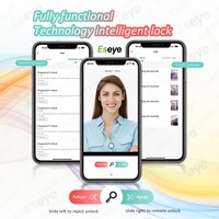 Eseye OEM/ODM Tuya App remoto Wifi Cerradura Inteligente NFC Cerradura de puerta inteligente automática con cámara 6068 Código de mortaja electrónica