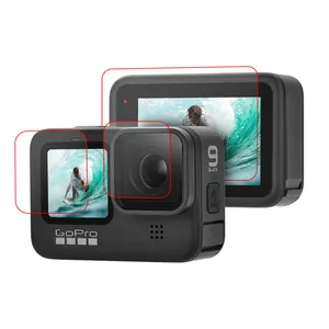 KingMa Tempered Glass Phim Ống Kính Máy Ảnh Màn Hình Bảo Vệ Đối Với GoPro Anh Hùng 9 Đen