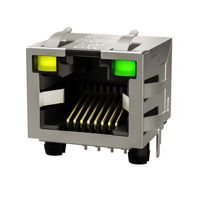 Connecteur Ethernet femelle LED à port unique 8P8C Fiche blindée Cat5 Cat5e Cat6 Droit LAN RJ45 FPC Connexions de fils d'alimentation