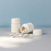 Bouteille en plastique PET avec bouchon à visser, qualité alimentaire, vide, pour compléments nutritionnels, logo personnalisé