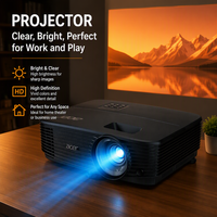 Projecteur vidéo DLP 3D Acer X1229 4k Recoding 4800 Ansi Lumens pour cinéma maison, entreprise, salle de classe, salle de réunion