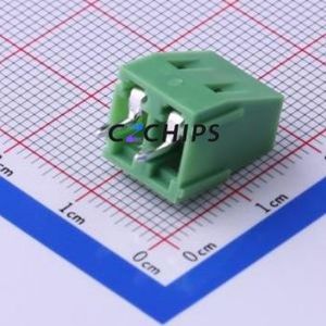 KF128-5.0-2P Screw Terminal Block Through hole Component (THT),P=5mm Connector 1x2P 5mm Green Through Hole - Product Image 2
