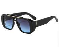 Lunettes de soleil rétro à double barre Bettega, mode européenne et américaine, pour la rue, pour hommes et femmes, protection UV
