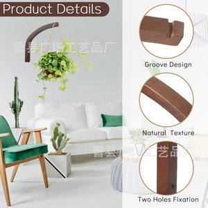 Wooden Hanging Shelf Wall Mounted <b>Plant</b> Hook For Indoor Flower <b>Pot</b> Decorative Rack Living Room Use Durable Wood Material - Product Image 4