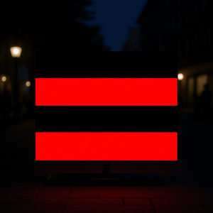 Red And Black Flag 87x90cm <b>LED</b> Illuminated <b>Sign</b> - Product Image 2