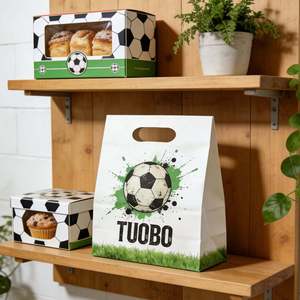 ถุงกระดาษคราฟท์พิมพ์ลายตามสั่ง พร้อมหูหิ้วเชือกฝ้าย บรรจุภัณฑ์สำหรับร้านค้าปลีกสุดหรู พร้อมหูหิ้วหลากหลายแบบ - Product Image 4