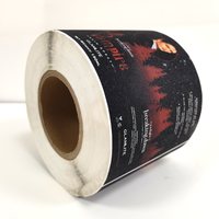 Étiquettes en papier adhésif imperméables personnalisées, or mat noir, luxe, estampage à chaud, pour l'emballage alimentaire, impression d'autocollants