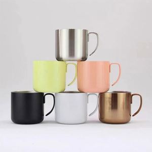 Taza de Café Doble de Acero Inoxidable para Exteriores con Tapa y Asa de Madera - Product Image 1