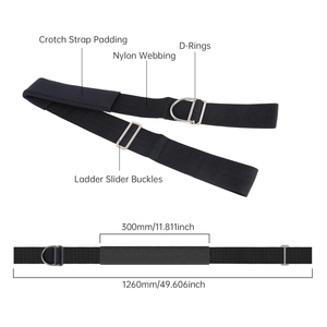 Adjustable Scuba Diving Crotch Strap Nylon Webbing D Ring <b>Ladder</b> Buckle Padding for BCD Backplate Wing Systems - Product Image 3