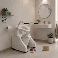 Unité de levage de toilettes électrique portable, équipement de mobilité sécurisé pour salle de bain, pour l'assistance des personnes âgées
