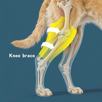 Attelle de genou réglable en nylon pour chien avec conception respirante pour la stabilisation des ligaments croisés antérieurs (LCA) déchirés et la protection contre les blessures de la patte arrière
