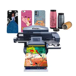 XP600 A3 Uv Printer Inkjet Printer 3d Mobiele Cover Printing Machine Met 2 Hoofden