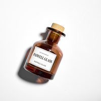 Bouteille diffuseur de parfum en verre de luxe, 50ml, 100ml, 150ml, 200ml, avec couvercles et étiquettes adhésives