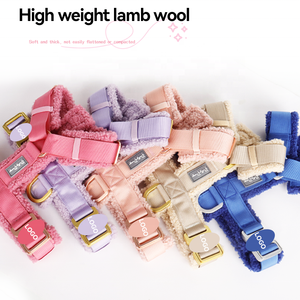 Accessoires de boucle en alliage robuste sans traction gilet de harnais pour chat et chien doublé en polaire pour <span class=keywords><strong>chiot</strong></span> rose Logo personnalisé harnais pour animaux de compagnie Sherpa Premium - Product Image 3