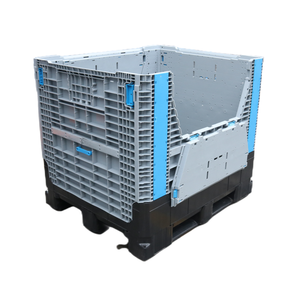 QS Factory Sales Heavy Duty Plastic Collapsible Pallet Crates Wholesale Fruit Use Stackable Foldable Pallet Box