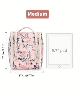 Trousse de Toilette Suspendue pour Voyage, Grande Capacité, Organisateur de Cosmétiques avec Compartiment Humide Anti-Fuite, Sac de Toilette Étanche - Product Image 3