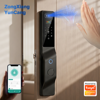Serrure de porte intelligente Tuya avec reconnaissance faciale et empreintes digitales, contrôle par application, sécurité biométrique, méthodes de déverrouillage multiples, serrure intelligente moderne