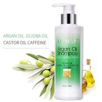 Champú de Aceite de Argán de Marca Privada 250ml Limpiador Capilar Botánico con Aceite de Jojoba, Aceite de Ricino y Cafeína Venta al por Mayor OEM ODM