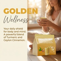 Tisane Naturelle OEM Infusion Froide et Chaude Curcuma Gingembre Citron Cannelle Mélange d'Herbes Thé aux Fruits Pêche Poudre de Lait Doré