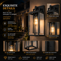 Applique murale extérieure architecturale avec cadre flottant pour maisons contemporaines