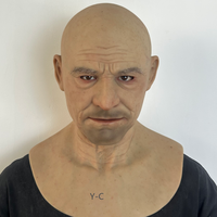 Masque facial en silicone souple, respirant et réutilisable, haute simulation, fabriqué à la main en usine, élastique, réaliste, pour cosplay et Halloween