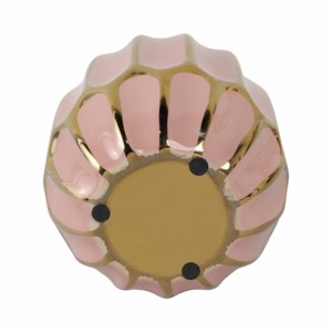 Vaso in Ceramica con Accenti Oro Rosa, Vaso Decorativo Moderno per Soggiorno, Camera da Letto, Ufficio e Scrivania - Product Image 6