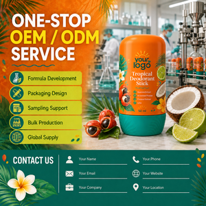 Solución Integral OEM ODM, Diseño de Empaque, Muestreo Rápido, Fábrica de Alto Volumen, Exportación Global, Desodorante en Barra Tropical - Product Image 5