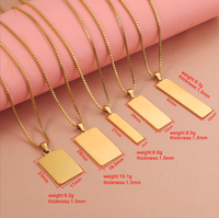 Collier en argent sterling 925, collier géométrique rectangulaire, collier gravable, collier minimaliste tendance