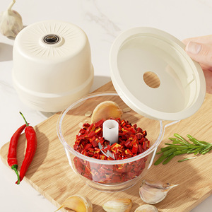 Electric <b>Garlic</b> Mincer Plastic Automatic Kitchen Food Grinder For <b>Garlic</b> Chili Meat - Product Image 1