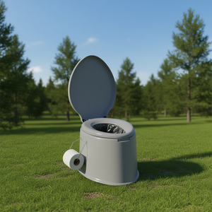 Inodoro Portátil de Viaje 5L Gris con Portarrollos para Uso en Exteriores - Product Image 2