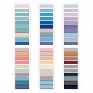 Paquete de 6 pestañas de índice Morandi de PET, notas adhesivas reutilizables para uso escolar y regalos, para marcar páginas y clasificar archivos - Product Image 1
