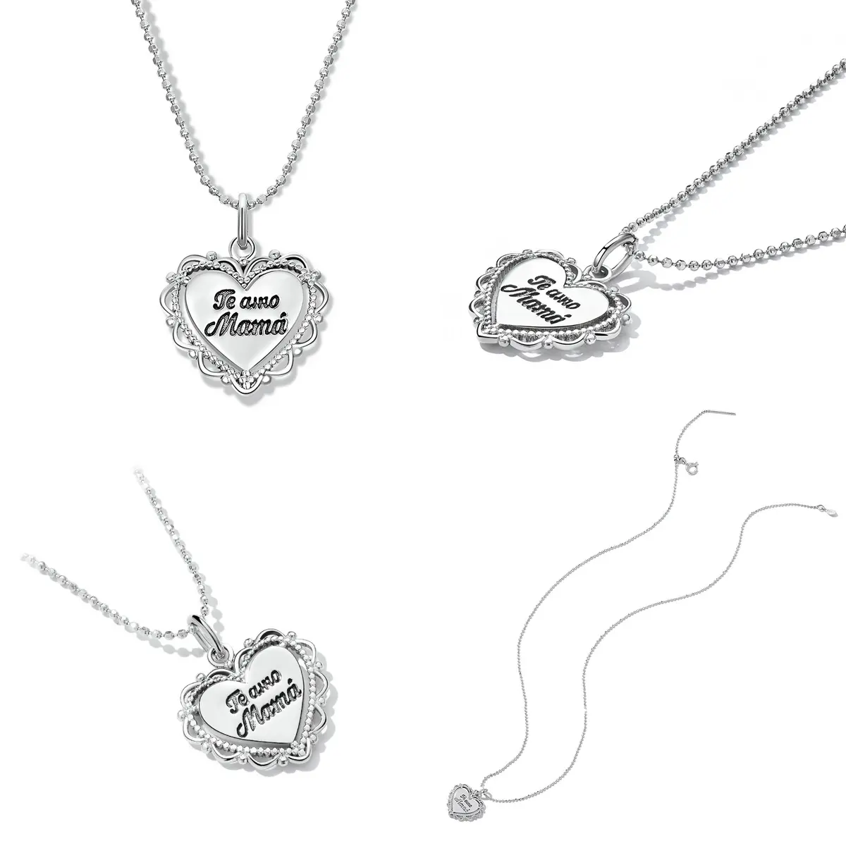 Moda toptan kalp yapma boncuk zincir yeni tasarım 18k altın dolu takı 925 ayar gümüş özel isim plakası kolye