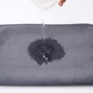 Serviette de lavage de voiture en polaire corail, double face, épaisse, grise, pour le nettoyage des véhicules, utilisation intérieure et extérieure - Product Image 1