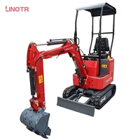 Mini-excavatrice sur chenilles de 1,5 T certifiée CE, fabriquée en Chine, avec moteur, pompe, boîte de vitesses et engrenages haute performance, pour l'exportation