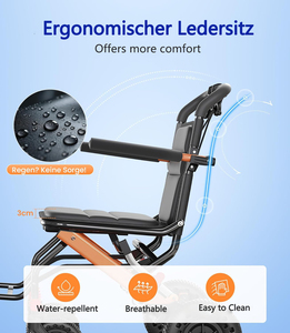 Silla de Ruedas Manual Plegable Ligera, Reposabrazos Ajustables, Asiento Cómodo, Ayuda de Movilidad Portátil para Ancianos y Discapacitados - Product Image 3