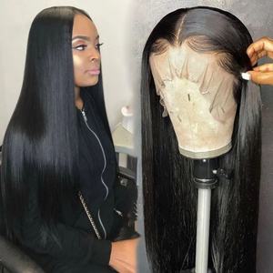 Perruque Wholesale Remy Raw Brazilian Virgin Human Hair Lace Frontal <b>Wig</b> Glueless Straight Swiss Lace <b>Wigs</b> for <b>Black</b> Women - Product Image 4