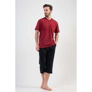 Ensemble Capri recyclé pour homme en coton 100% respirant, tricoté, vêtements d'extérieur pour homme - Product Image 4