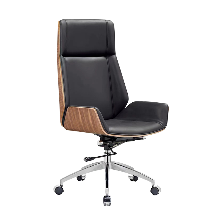 Modern Ergonomic Office Chair Comfortable Pu Leather Swivel Boss Chair For Home Game Conference Use-a Revolving Computer Chair