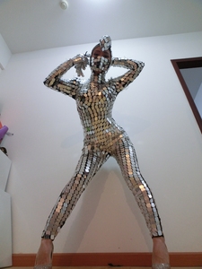 Traje de Robot con Zancos y Espejos LED Personalizado, Ropa Futurista para Escenario Espacial para Hombres/Mujeres, Disfraz de Cosplay para Halloween y <span class=keywords><strong>Carnaval</strong></span> - Product Image 1