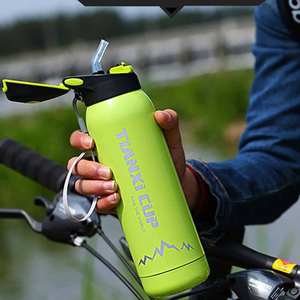 500ML tazza termica in acciaio inox sottovuoto Sport tazza di tè in paglia di caffè termiche tazze per auto bicchieri termici termali - Product Image 4