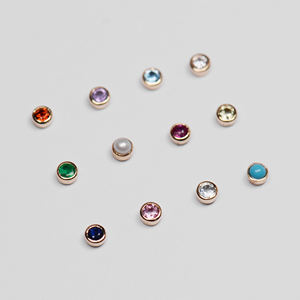 OEM ODM gioielli dentali di dimensioni personalizzate 14K 18K denti d'oro gemme solide 12 gemme di pietra di nascita con stella perla matrimoni feste regali - Product Image 4