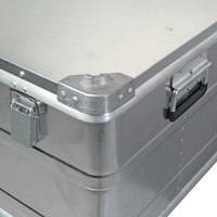 LxlxH 785x580x400mm 74kg Conteneur en aluminium d'une capacité de 156 litres avec coins empilables Boîte de rangement polyvalente